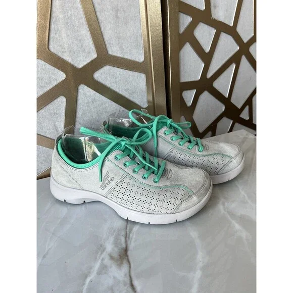 Dansko Elise Sneaker Sz 39 Us 8.5 9  Gray Suede Leather Comfy Athletic Shoes Wmn - Picture 12 of 13